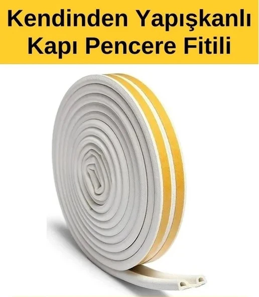 BNP11 RODEX FİTİLLİ PENCERE BANDI BEYAZ 9*6MM 2*3M/BOX D TYP