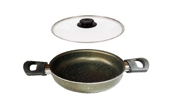 Mehtap Cam Kapaklı Granit Sahan 18 CM