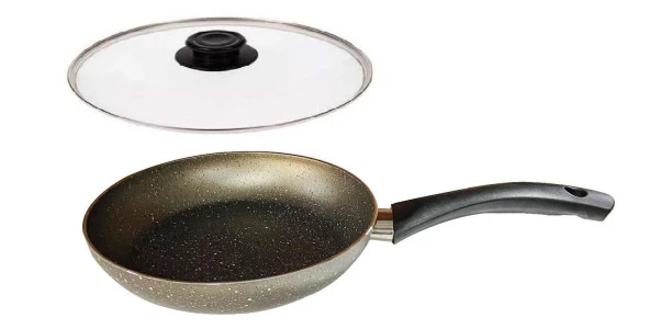 Mehtap Cam Kapaklı Granit Tava 26 CM
