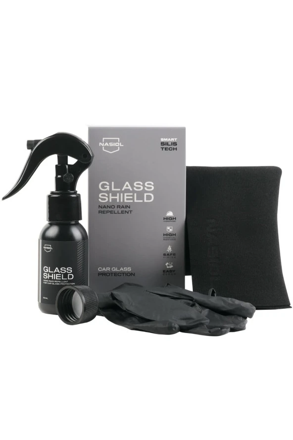 GlasShield Araç Nano Yağmur Kaydırıcı Ve Su İtici Sprey-50 Ml-2 Yıl Etkili-Cam Koruma