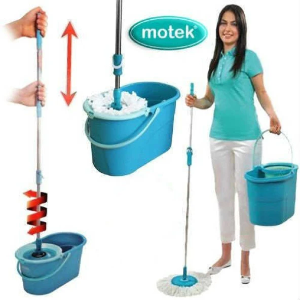 Temizlik Kovası Dönerli Mop