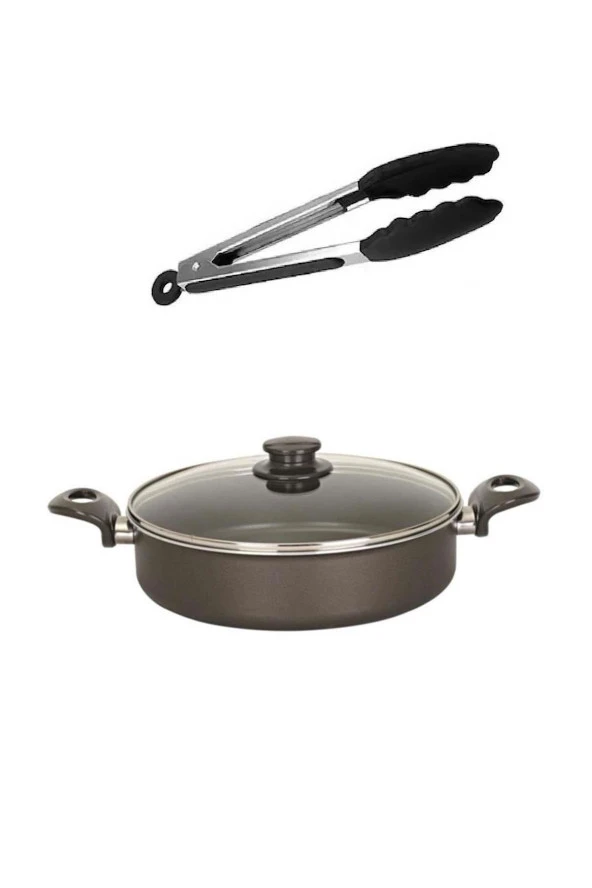 Mehtap Teflon Karnıyarık 22 CM Ve Silikon Servis Maşası