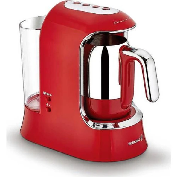 Korkmaz Kahvekolik Aqua Kırmızı/Krom Otomatik Kahve Makinesi A862