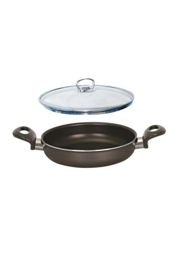 Mehtap Teflon Sahan 16 CM Cam Kapaklı