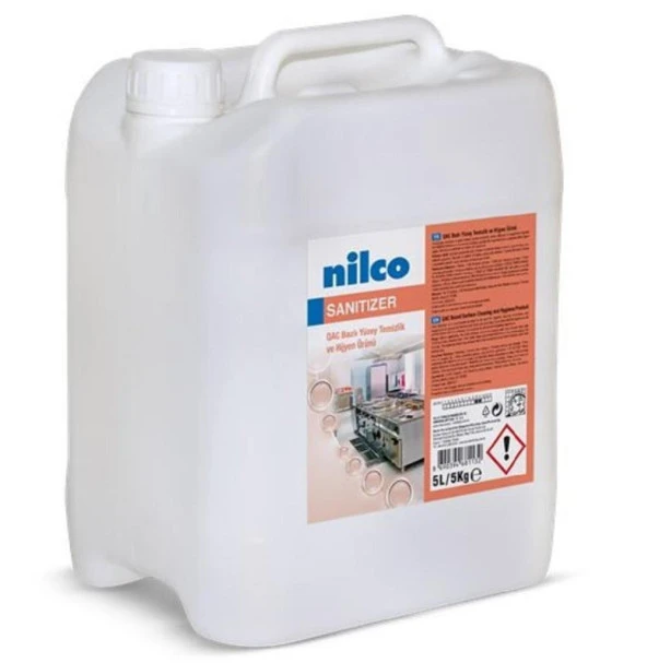 Nilco SANITIZER 5 L/5 KG QAC BAZLI YÜZEY TEMİZLİK VE HİJYEN ÜRÜNÜ