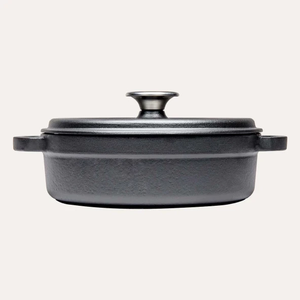 Demirdöküm 24 CM Kısa Tencere Siyah - 2