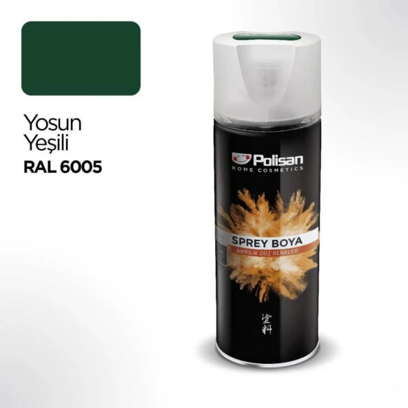 Polisan Akrilik Sprey Boya Yosun Yeşili 400 ML RAL 6005