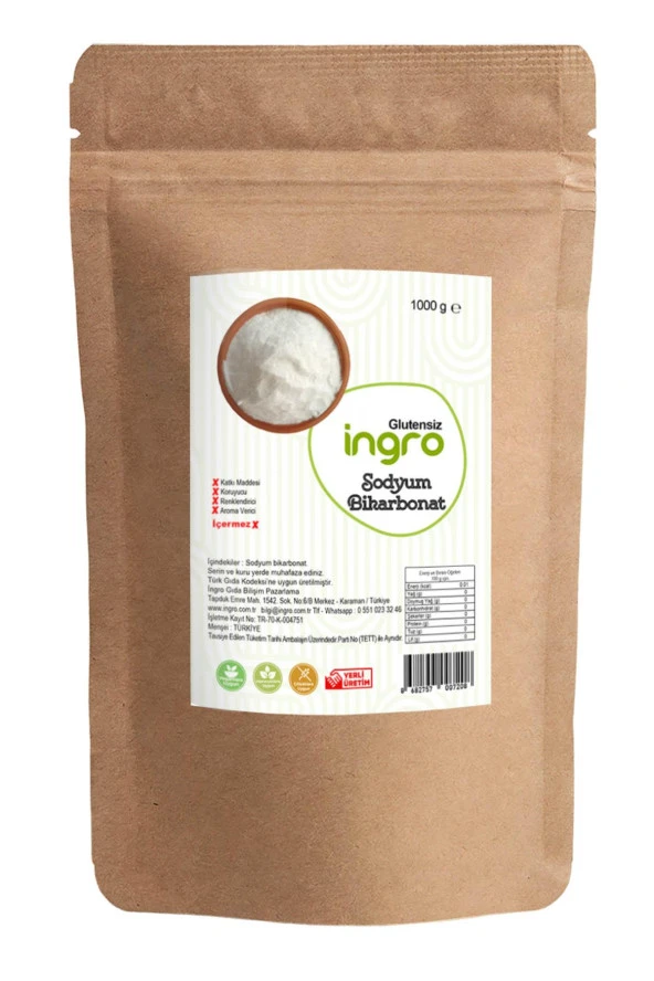 İngro Glutensiz Sodyum Bikarbonat 1000 g