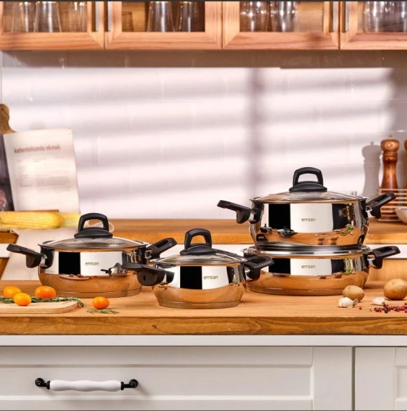 Emsan Aren 8 Prç Tencere Seti Çelik
