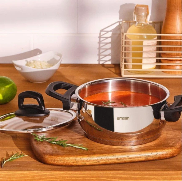 Emsan Aren 8 Prç Tencere Seti Çelik - 3