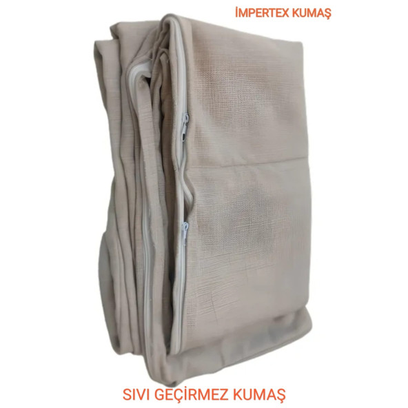 Dogant Süngersiz Şezlong Minderi Klıfı Sıvı Geçirmez Fermuarlı 180-55-5 cm - 2