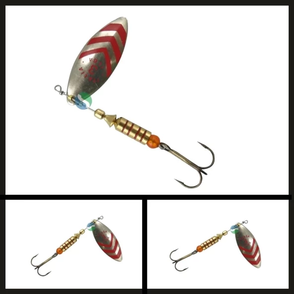 Uyguna-Yakala Gümüş/kırmızı No:3 Lungo Sergente Döner Kaşık-KAŞ.205 ürün görseli