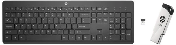 HP 230 Türkçe Kablosuz Klavye Siyah 3L1E7AA (OUTLET)