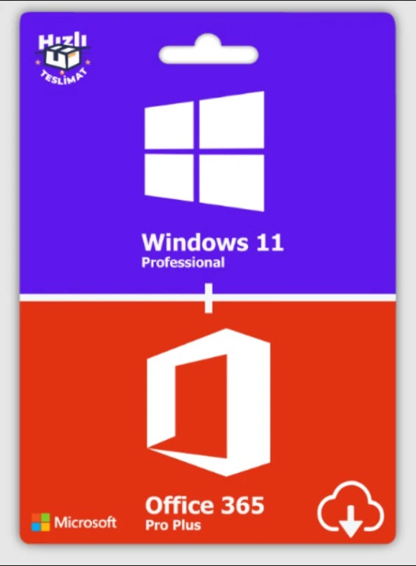 Windows 11 Home ve Office 365 Pro Plus 32-64 Bit Türkçe-İngilizce Global Destekli