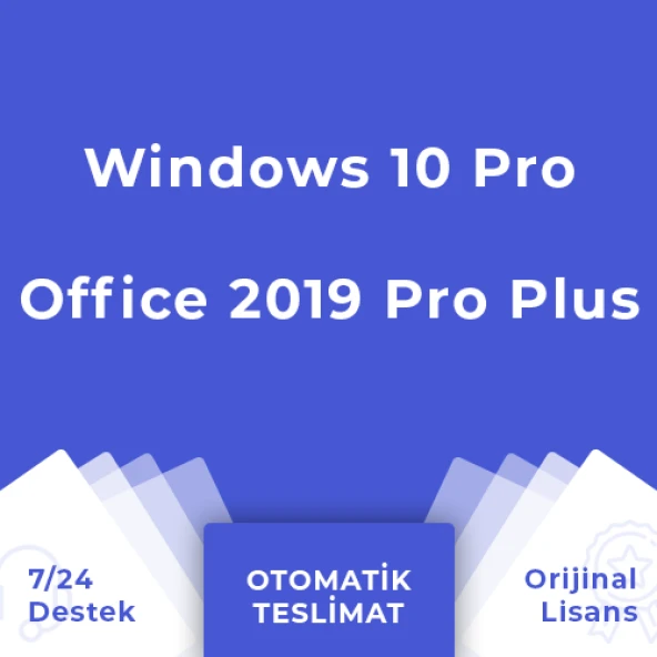 Microsoft Windows 10 Pro ve Office 2019 - Bireysel Dijital Lisans