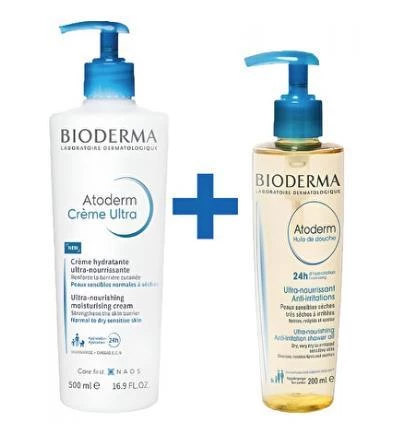 Bioderma Atoderm Cream Ultra 500 ml + Shower Oil 200 ml