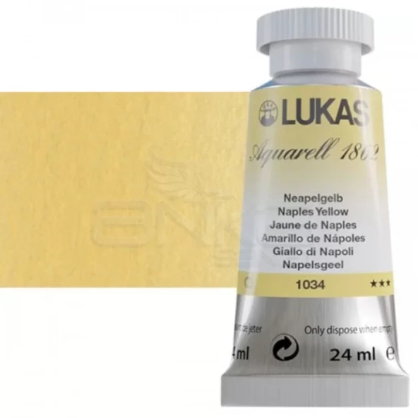 Lukas Aquarell 1862 Artist 24ml Sulu Boya 1034 Naples Yellow Seri 2