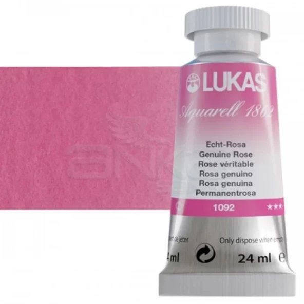 Lukas Aquarell 1862 Artist 24ml Sulu Boya 1092 Genuine Rose Seri 2