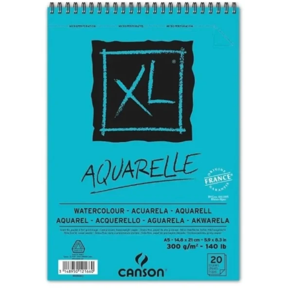 Canson XL Aquarelle Sulu Boya Blok 300g A5 20 Yaprak - Resim 4