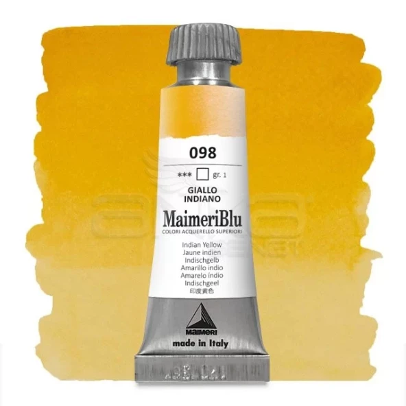 Maimeri Blu Tüp Sulu Boya 12 ml S1 No:098 Indian Yellow