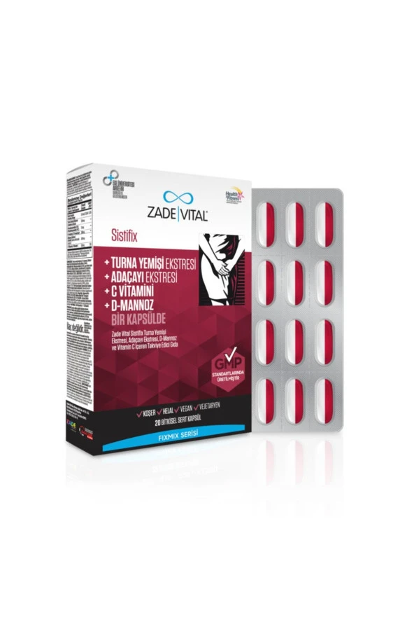 Zade Vital Fixmix Sistifix Blister 20 Kapsül