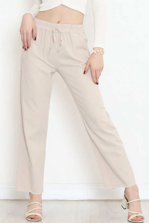 Paça Püsküllü Pantolon Bej - 152476.299.