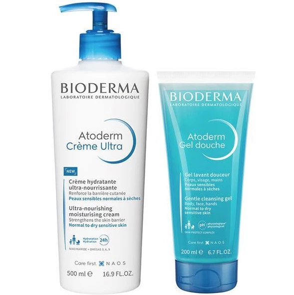 Bioderma Atoderm Creme Ultra 500 ml - Bioderma Atoderm Shower Gel 200 ml Hediye