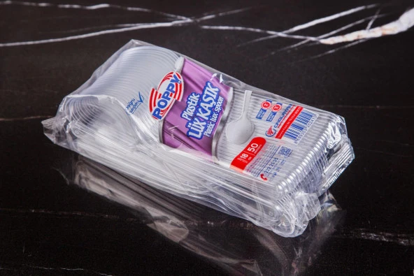 Poppy Plastik Lüx Şeffaf Kaşık - 18 Cm. - 3.2 Gr. - 50 Adetlik 60 Paket - Koli - Resim 4