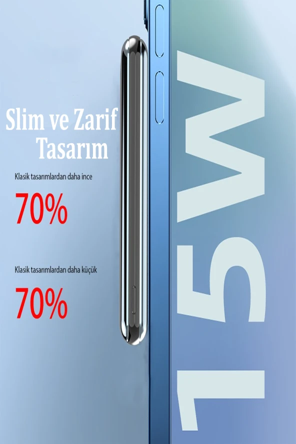 Qpen PD12 5.000 mAh 12W Kablosuz Şarjlı PD Hızlı Şarj Powerbank - 5