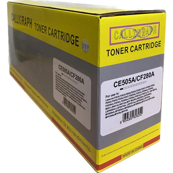 CALLIGRAPH CE505A SIYAH TONER HP P2035,P2055,2050 2300 syf