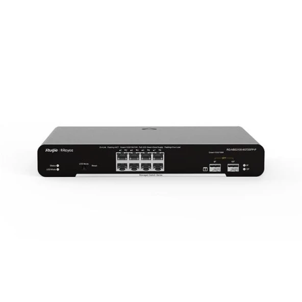 RUIJIE REYEE RG-NBS3100-8GT2SFP 8 PORT GIGABIT + 2XGB SFP UPLINK L2 YONETILEBILIR SWITCH