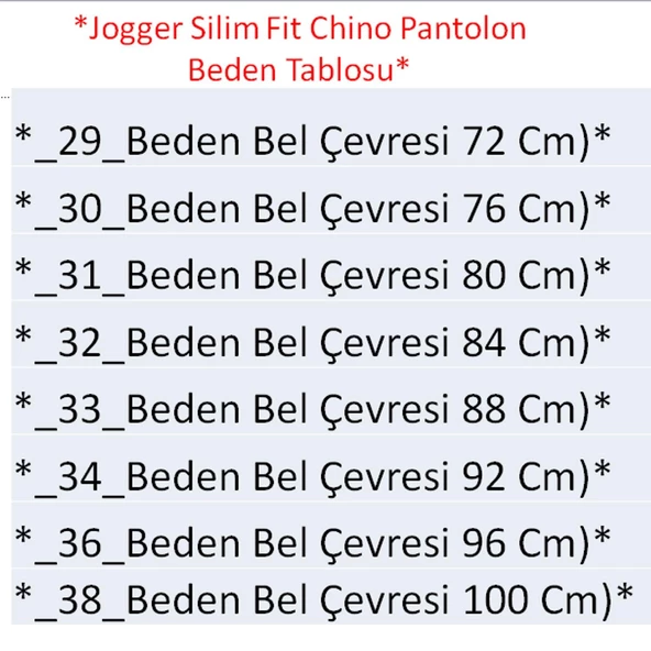 Erkek Jogger Silim Fit Chino Pantolon P1001 BGL-ST03582 - Resim 12