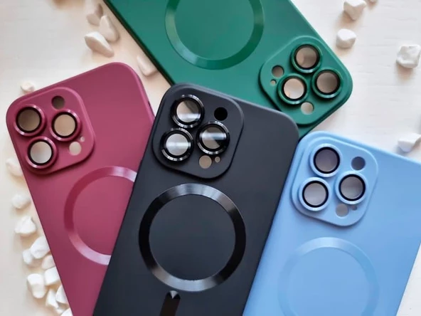 (Siyah) iPhone 13 Pro Max - Kılıf Kamera Korumalı Magsafe Wireless Şarj Özellikli ürün görseli 1