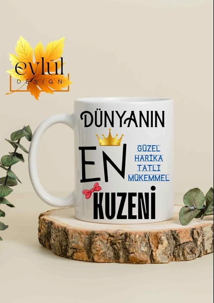 Dünyanın En Harika Kuzeni Yazılı Özel Tasarım Baskılı Kupa Bardak Doğum Günü Hediye