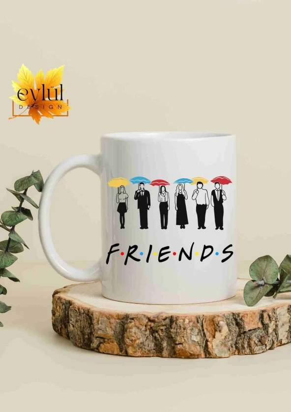 Friends Temalı Özel Tasarım Baskılı Kupa Bardak Kahve Çay Bardağı Doğum Günü Hediye