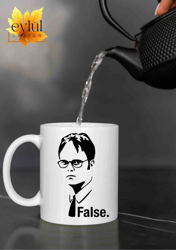 The Office Temalı Dwight False Özel Tasarım Baskılı Kupa Bardak Çay Kahve Bardağı