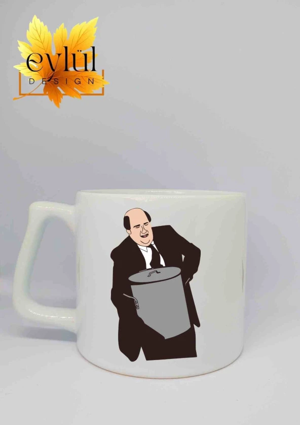 The Office Kevin Chili Temalı Özel Tasarım Baskılı Lüks Kupa Bardak Çay Kahve Bardağı