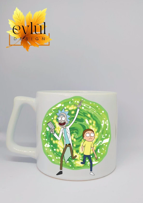 Rick And Morty Temalı Özel Tasarım Baskılı Lüks Seramik Kupa Bardak Hediye Çay-kahve Bardağı