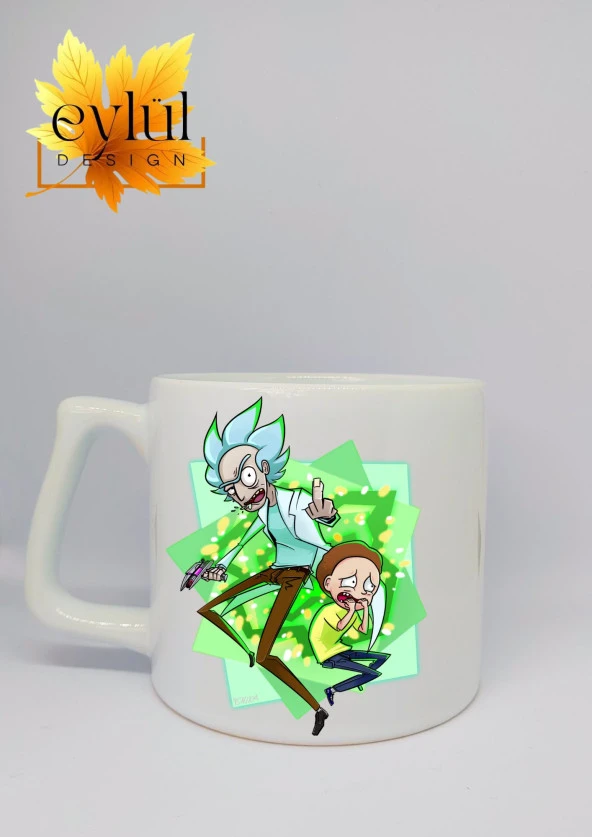 Rick And Morty Temalı Özel Tasarım Baskılı Lüks Seramik Kupa Bardak Hediye Çay-kahve Bardağı