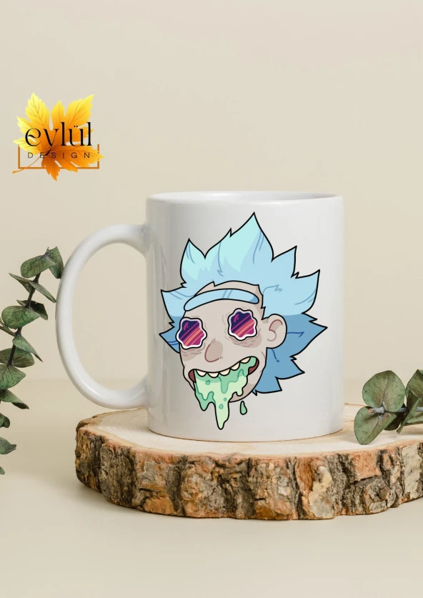 Rick And Morty Rick Sanchez Çizgi Dizi Eğlenceli Özel Tasarım Baskılı Kupa Bardak Çay-Kahve Bardağı
