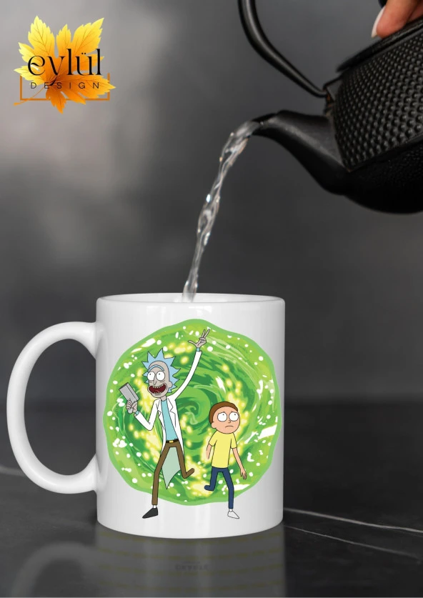 Rick And Morty Çizgi Dizi Eğlenceli Özel Tasarım Baskılı Kupa Bardak Hediye Çay-Kahve Bardağı