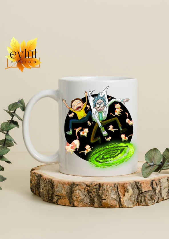 Rick And Morty Çizgi Dizi Eğlenceli Özel Tasarım Baskılı Kupa Bardak Hediye Çay-Kahve Bardağı