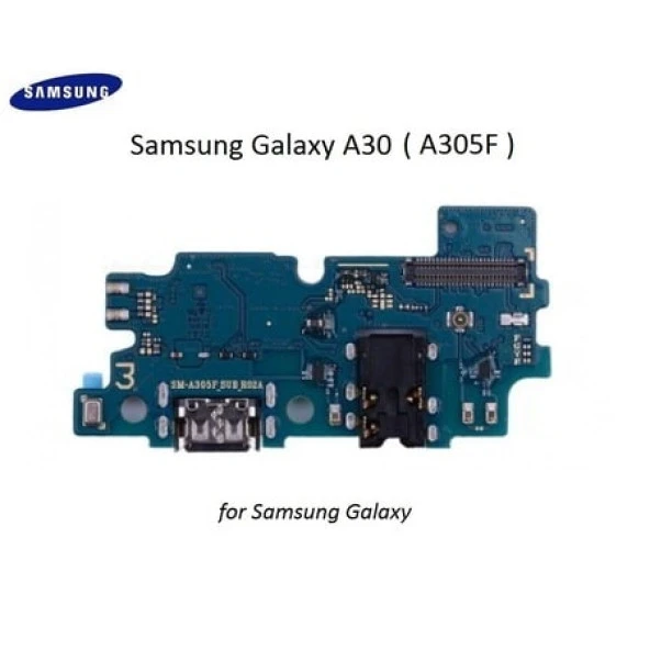 ORJ Samsung Galaxy A30 SM-A305F Şarj Kulaklık Soket Mikrofon Bordu