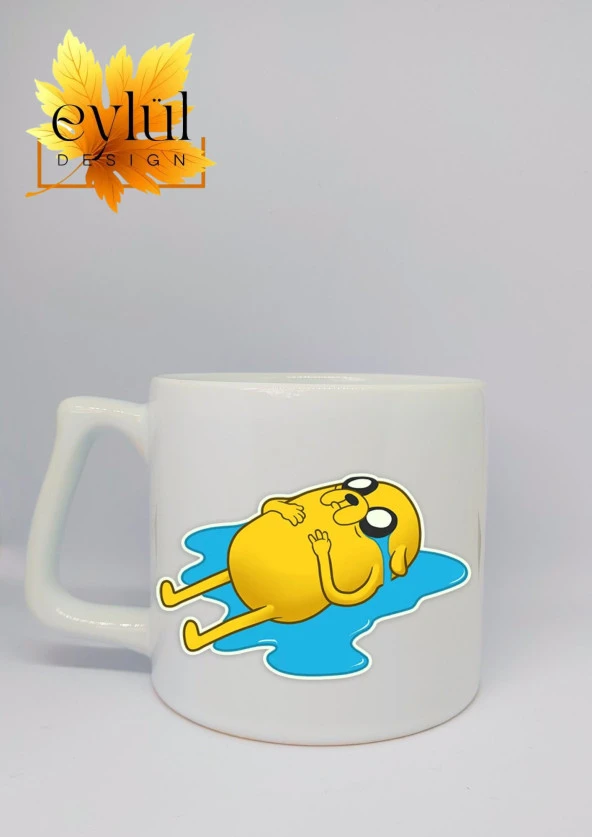 Adventure Time Temalı Özel Tasarım Baskılı Lüks Seramik Kupa Bardak Çay-kahve Bardağı