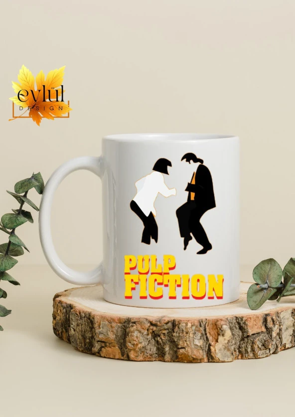 Pulp Fiction Ucuz Roman Temalı Eğlenceli Özel Tasarım Baskılı Kupa Bardak Hediye Çay-Kahve Bardağı