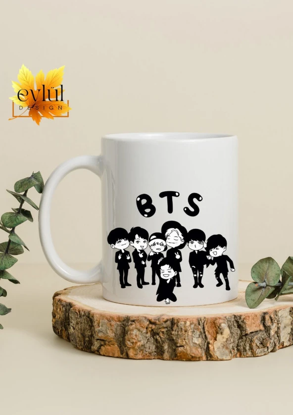 BTS Özel Tasarım K-POP Baskılı Özel Tasarım Baskılı Kupa Bardak Kahve Bardağı Hediye