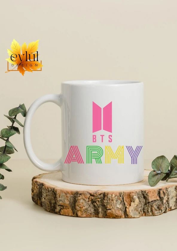 BTS ARMY Özel Tasarım K-POP Baskılı Özel Tasarım Baskılı Kupa Bardak Kahve Bardağı Hediye
