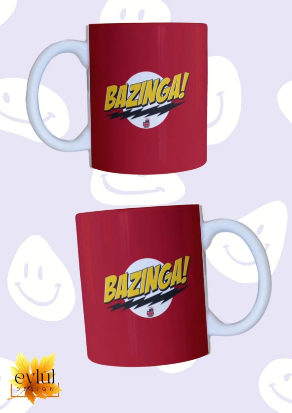 The Big Bang Theory Tam Tur BAZINGA Baskılı Özel Tasarım Renkli Baskılı Kupa Bardak