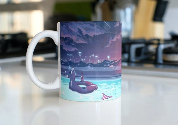 Bojack Horseman Tam Tur Baskılı Özel Tasarım Renkli Baskılı Kupa Bardak - Resim 4