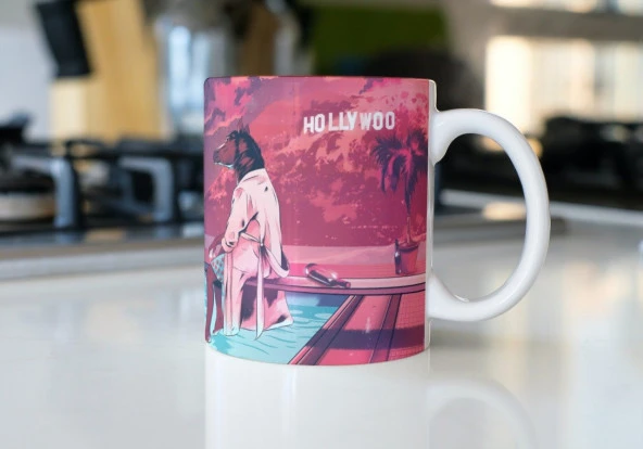 Bojack Horseman Tam Tur Baskılı Özel Tasarım Renkli Baskılı Kupa Bardak - Resim 5